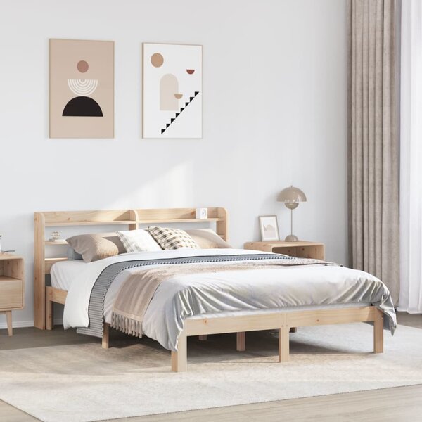 Rám postele s čelem 150 x 200 cm masivní borovice 3306790