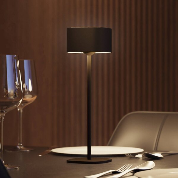 Calex LED stolní lampa Serino, černá, hliník, 2 700 K, stmívatelný, Černá, Obývací pokoj / jídelna, Hliník