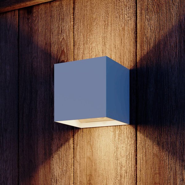 Calex LED akumulátorové venkovní nástěnné svítidlo Volterra, bílé, IP44, Bílá / opál, Obývací pokoj / jídelna, Hliník, Moderní, Nástěnné svítidlo / světlem dolů
