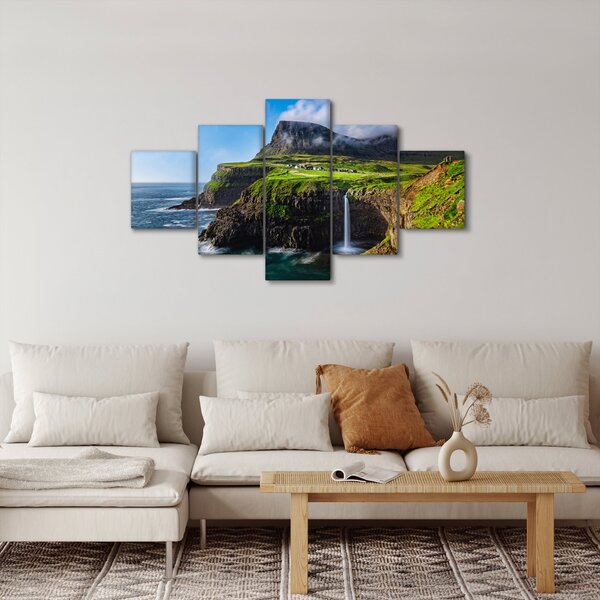 Obraz - Vodopád Múlafossur (125x70 cm)