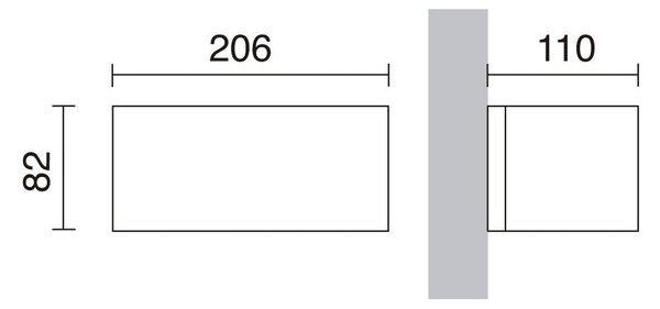 Dopo Isora down rectangle LED přisazené svítidlo bílé 3000K