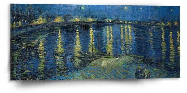 Sablio Obraz Hviezdna noc nad Rhônou - Vincent van Gogh - 110x50 cm