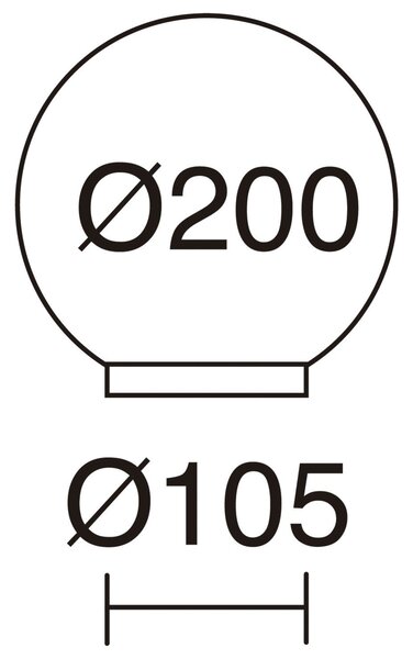 Dopo Glou E27 stojací lampa Ø200mm