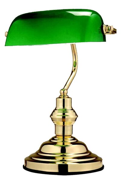 Stolní lampa ANTIQUE, 36cm, zelená Globo ANTIQUE 2491