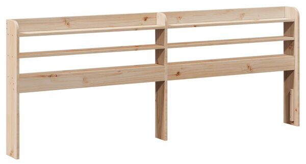 Rám postele s čelem 200 x 200 cm masivní borové dřevo 3306861