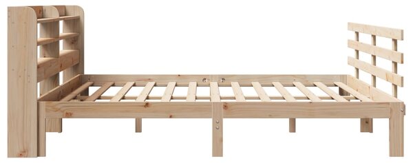 Rám postele s čelem 200 x 200 cm masivní borové dřevo 3306861