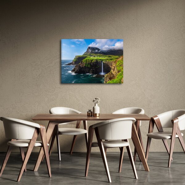 Obraz - Vodopád Múlafossur (70x50 cm)