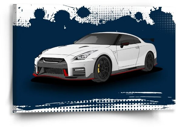 Sablio Obraz Nissan GTR 35 Modrý - 60x40 cm