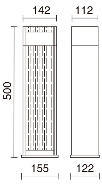 Dopo Simil LED sloupkové svítidlo antracitové