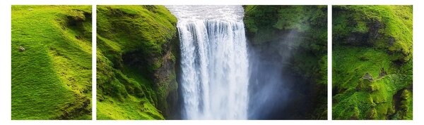 Obraz - Vodopád Skogafoss (170x50 cm)