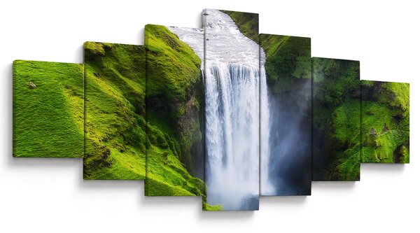Obraz - Vodopád Skogafoss (210x100 cm)