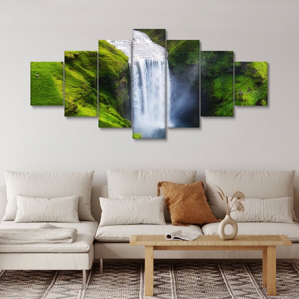 Obraz - Vodopád Skogafoss (210x100 cm)
