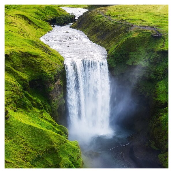Obraz - Vodopád Skogafoss (30x30 cm)