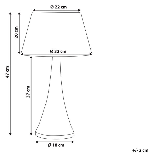 Stolní lampa PELLEJAS Mangové dřevo Černá