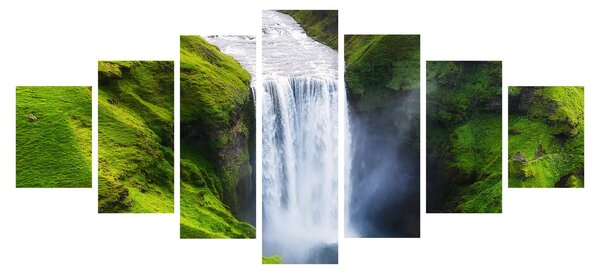 Obraz - Vodopád Skogafoss (210x100 cm)