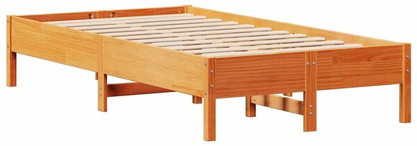 Postel bez matrace voskově hnědá 100 x 200 cm masivní borovice 3306896