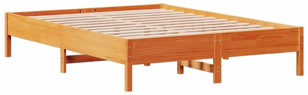 Postel bez matrace voskově hnědá 150 x 200 cm masivní borovice 3306887