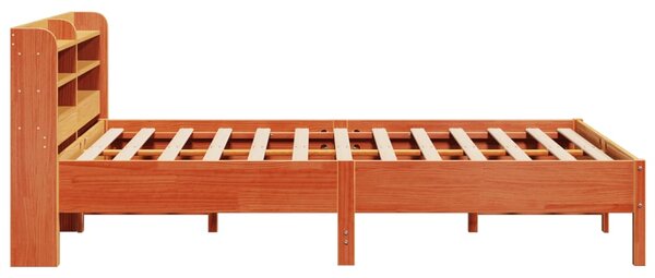 Postel bez matrace voskově hnědá 150 x 200 cm masivní borovice 3306887