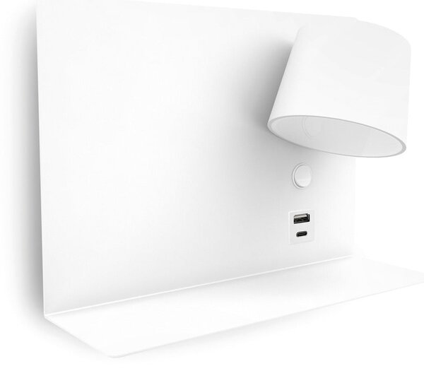 Exo Serene USB LED nástěnné svítidlo bílé Levé