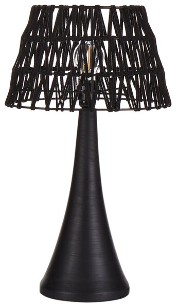 Stolní lampa PELLEJAS Mangové dřevo Černá