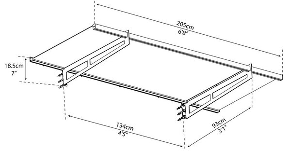 Strisky-polymer.cz BREM AIR – moderní hliníková stříška nad dveře 150cm a 205cm 150 cm