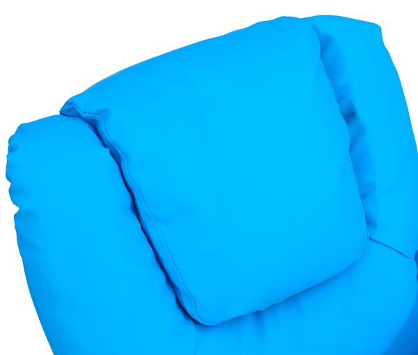 Dětské křeslo HOMCOM, Mini křeslo, Dětská pohovka pro děti ve věku 3-6 let, Funkce sklápění, Vestavěný držák na nápoje, Modré, 62 x 52 x 69 cm | Aosom