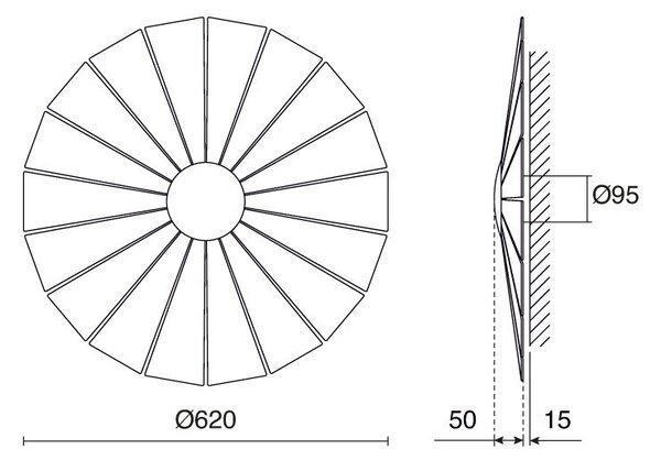 Exo Eye LED nástěnné svítidlo Ø 820mm