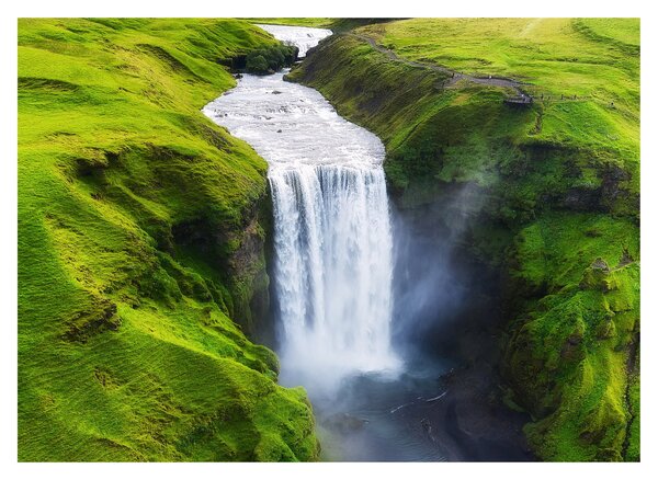 Obraz - Vodopád Skogafoss (70x50 cm)