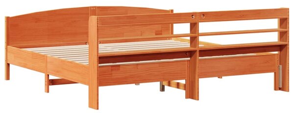 Postel bez matrace voskově hnědá 200 x 200 cm masivní borovice 3306956