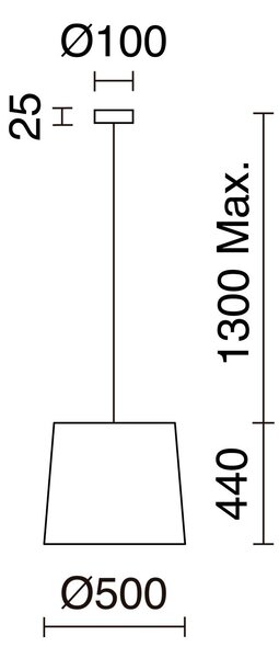 Exo Thais E27 závěsné svítidlo Ø 700mm
