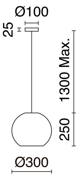 Exo Natural E27 závěsné svítidlo světlé Ø 500mm
