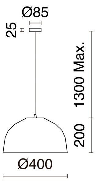 Exo Moln E27 závěsné svítidlo Ø 800mm