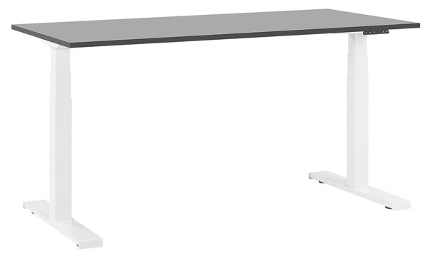 Elektricky nastavitelný psací stůl 160 x 72 cm černý/bílý DESTIN II