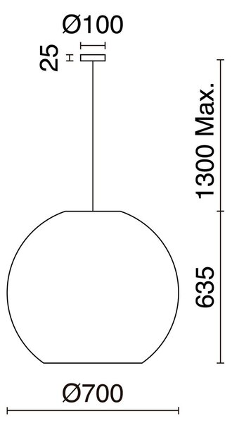 Exo Natural E27 závěsné svítidlo světlé Ø 500mm