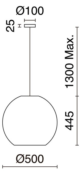 Exo Natural E27 závěsné svítidlo světlé Ø 500mm