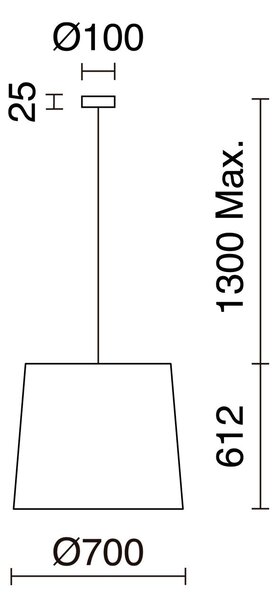 Exo Thais E27 závěsné svítidlo Ø 700mm