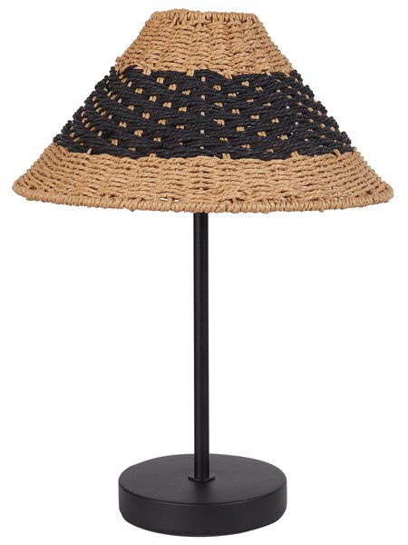 Stolní lampa MOMBA Papírové lano Černá