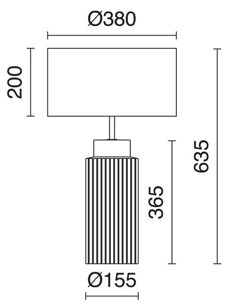 Exo CERAMIC E27 stolní svítidlo bílé 465mm