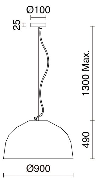 Exo Moln E27 závěsné svítidlo Ø 800mm