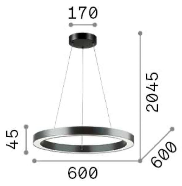 Ideal lux Oracle LED kruhové svítidlo bílé Ø 500mm