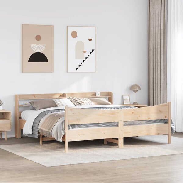 Rám postele s čelem 180 x 200 cm masivní borovice 3307035