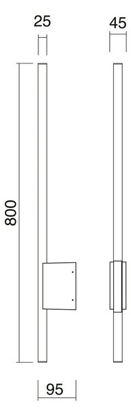 Cristher Lance LED přisazené svítidlo nástěnné 3000K