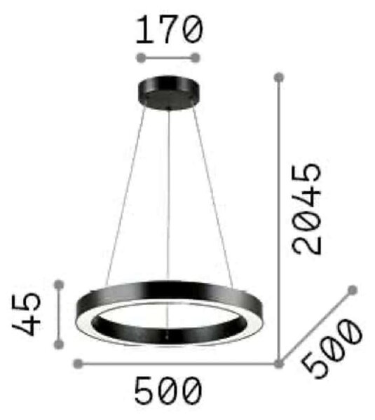 Ideal lux Oracle LED kruhové svítidlo bílé Ø 500mm
