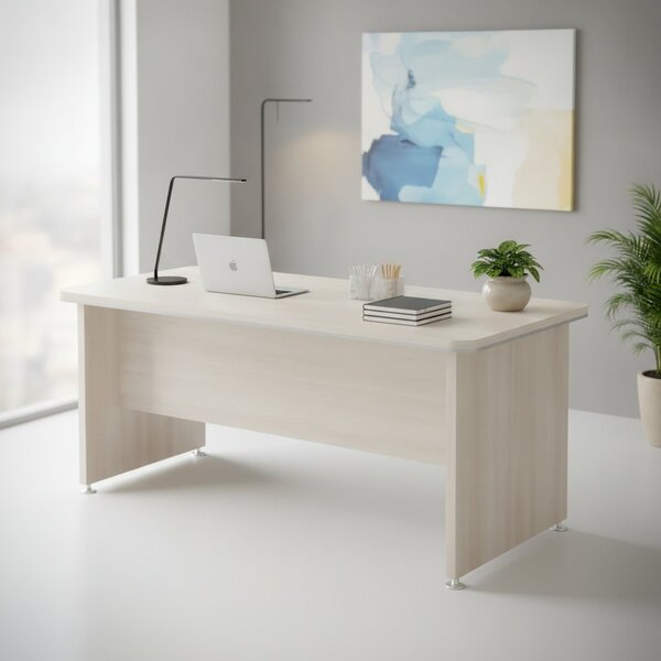 Ergonomický stůl TopOffice 180 x 94,8 cm, levý, akát světlý