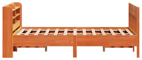 Postel bez matrace voskově hnědá 150 x 200 cm masivní borovice 3307004
