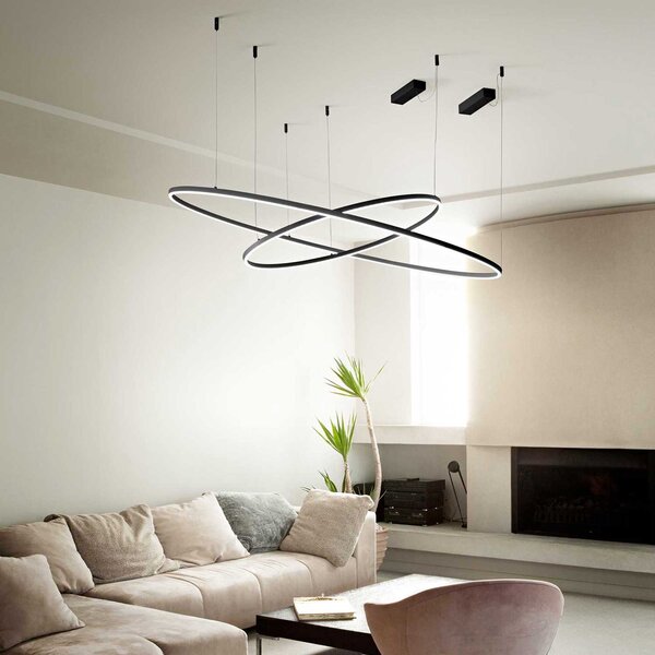 Ideal lux Oracle SLIM LED kruhové svítidlo černé Ø 500mm3000KNE