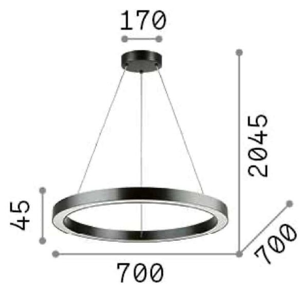 Ideal lux Oracle LED kruhové svítidlo bílé Ø 500mm