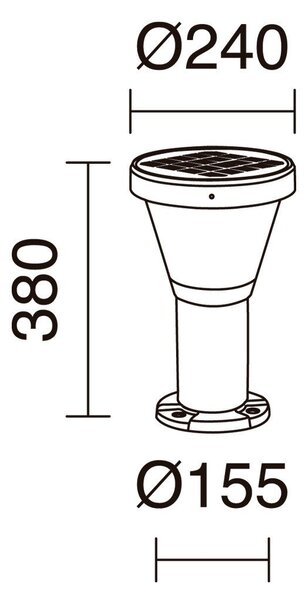 Dopo ERGO LED sloupkové svítidlo 680mm