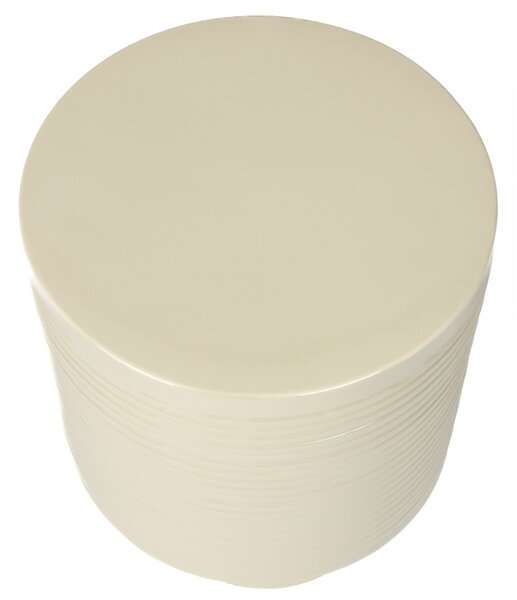 White Label Béžový kovový odkládací stolek WLL SVEN 35 cm