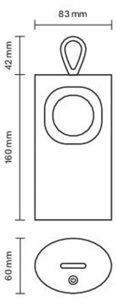 Sigor LED stolní lampa Lunari, černá, 16 cm, kov, IP44, stmívatelný, Černá, Obývací pokoj / jídelna, Hliník, Moderní